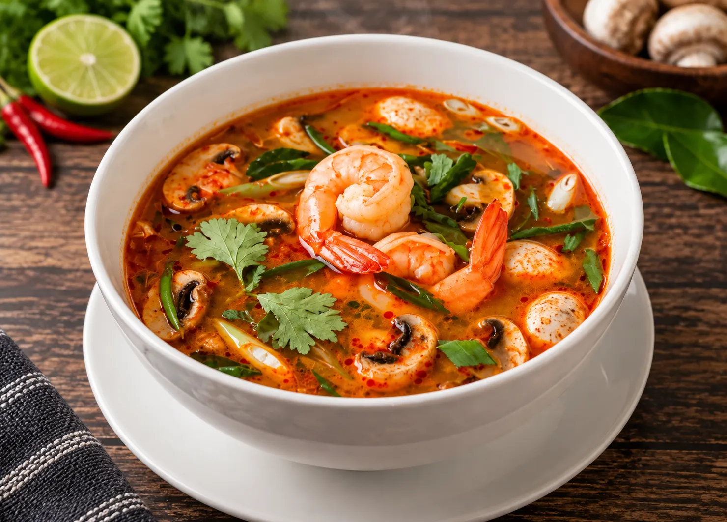 Tom yum prawn soup from Bangkok Thai Restaurant, delivered to River Heights, Winnipeg, MB